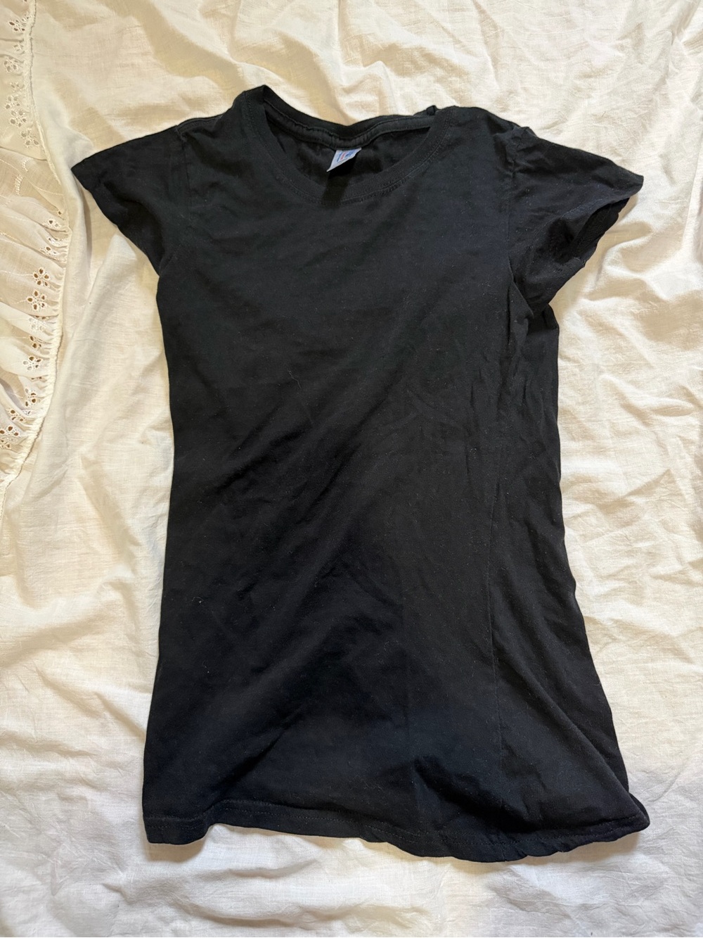 Black Short Sleeve Cotton Tee